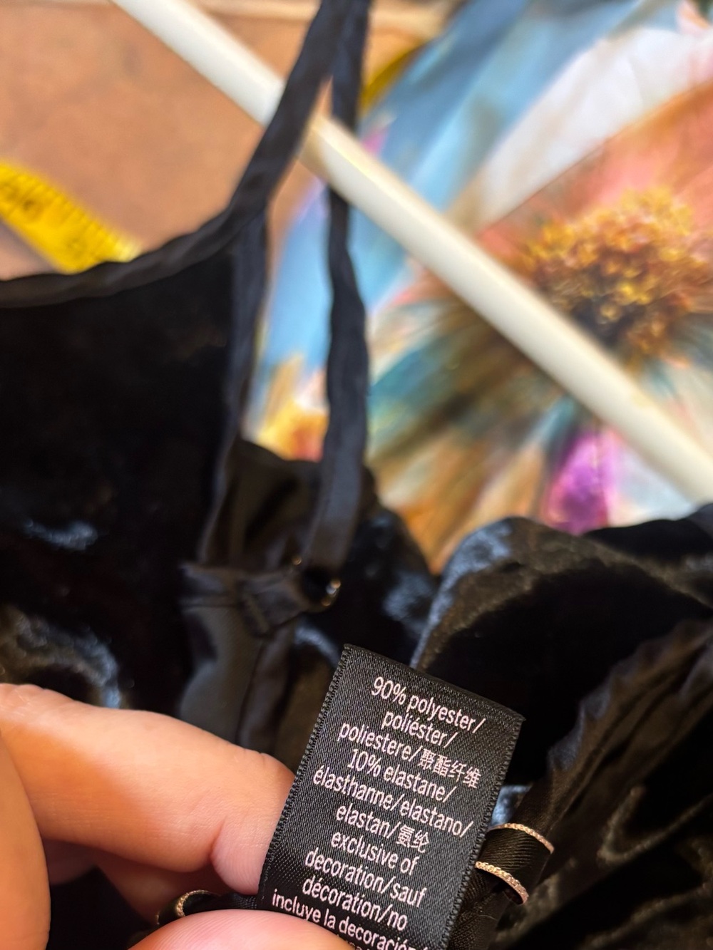 Vintage Y2K Victoria’s Secret Black Crushed Velvet Slip Dress Chemise M/L - Picture 14 of 15